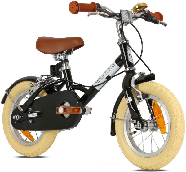 PETITAGE Retro Kinderfahrrad 12 Zoll ab 3 Jahre in Schwarz