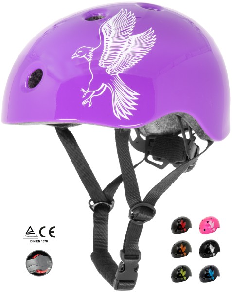Helm Kinder Größe XS 48-52 cm in Violett