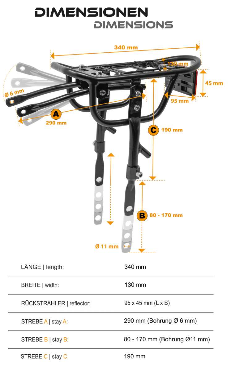 Gepcktrger fr 20 & 24 Zoll Kinderfahrrad (universell) | Gepcktrger |  Fahrradteile & Zubehr | Produkte | prometheus-bikes