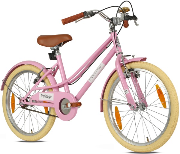 PETITAGE Retro Kinderfahrrad 20 Zoll ab 6-7 Jahre in Rosa