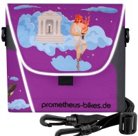 Lenkertasche mit Tragegurt & 3 Riemen Sicherung in Violett Lenkertasche mit Tragegurt & 3 Riemen Sicherung in Violett