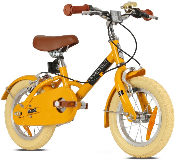 PETITAGE Retro Kinderfahrrad 12 Zoll ab 3 Jahre in Gelb