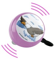 Klingel für Kinder - Ding Dong Glocke - 60 mm - Links Montage in Rosa Klingel für Kinder - Ding Dong Glocke - 60 mm - Links Montage in Rosa