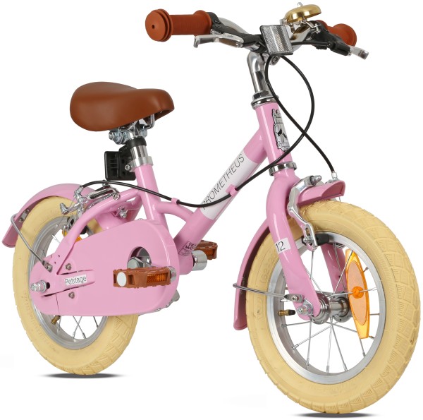 PETITAGE Retro Kinderfahrrad 12 Zoll ab 3 Jahre in Rosa